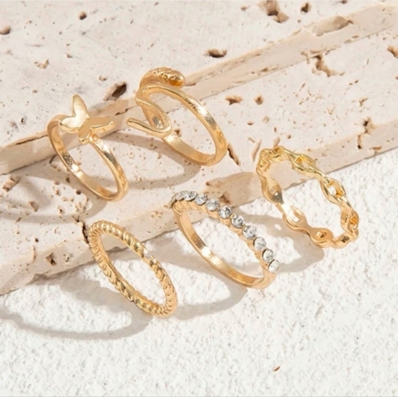 5Pcs midi rings set - Picture 2 of 4